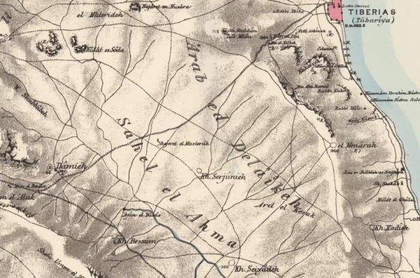 خارطة طبريا عام 1852: عرب الدلايكة