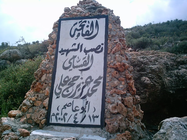 قبر احد الشهداء من القرية