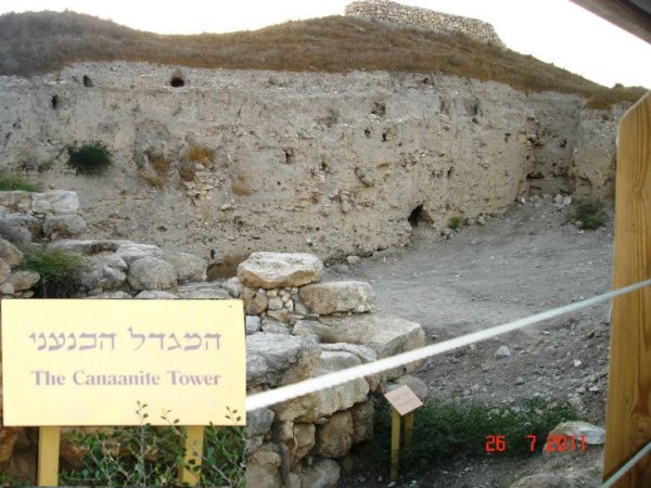 ما تبقى من البرج الكنعاني الموجود في القرية