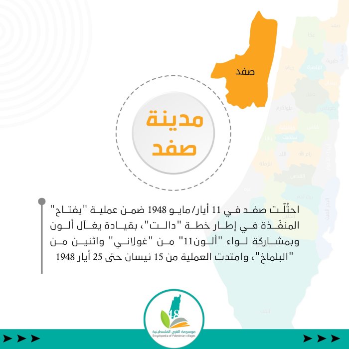 سقوط مدينة صفد عام النكبة