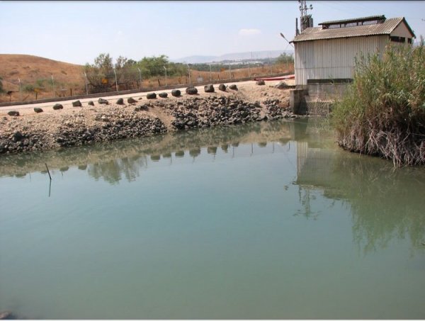 برك ماء في موقع القرية