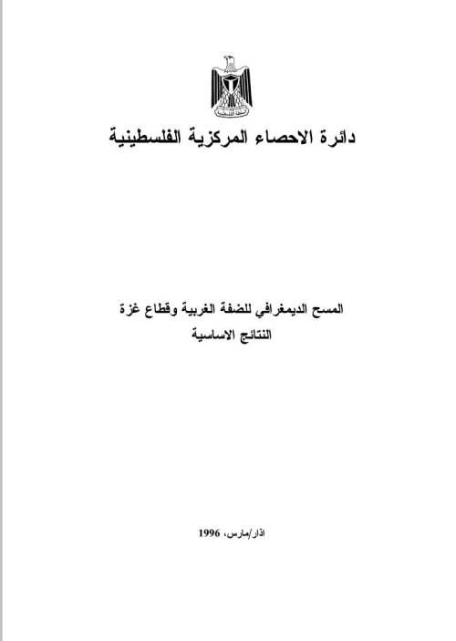 المسح الديمغرافي للضفة الغربية وقطاع غزة  | موسوعة القرى الفلسطينية