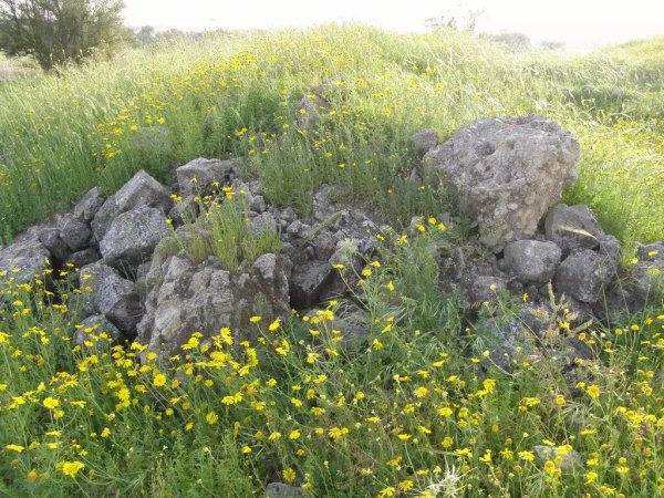 أنقاض المنازل المدمرة في قرية سمسم، نقلاً عن موقع فلسطين في الذاكرة