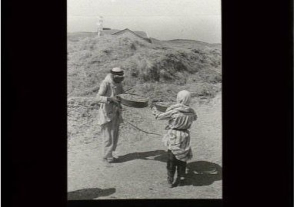 بيادر القمح في قرية دمرة سنة 1941