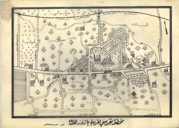 رسم توضحيحي لقرية يازور