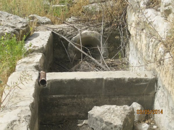 نبع مياه قرية قدس، نقلاً عن موقع فلسطين في الذاكرة