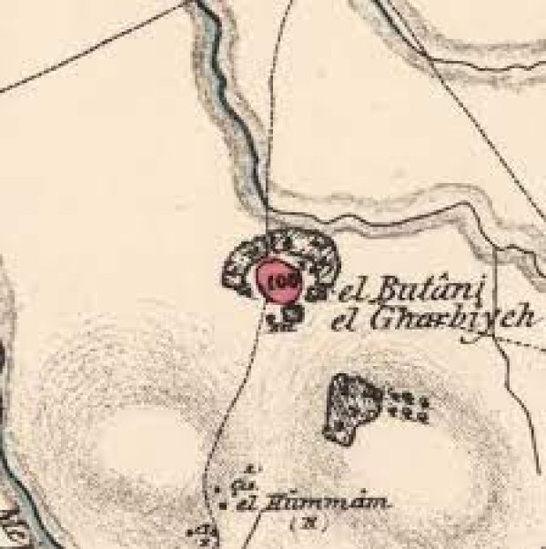 خريطة قرية البطاني الغربي المدمرة