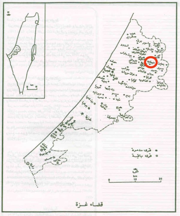 موقع قرية الجلدية وما يحدها من قرى