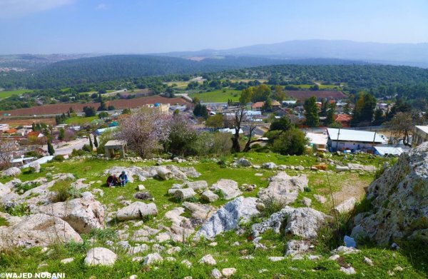 جبل الجرمق وأراضي قرية ميرون المهجرة غربي مدينة صفد، بعدسة: واجد نوباني