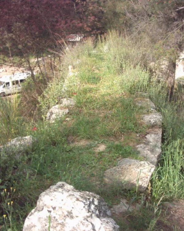 بقايا جدار بالقرب من معصرة الزيتون بعدسة مقبولة نصار