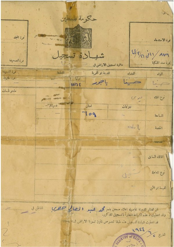 كوشان ملكية أرض يعود للحاج محمد الحصري